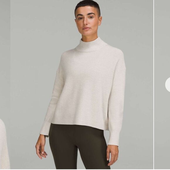 Lululemon Merino Wool-Blend Ribbed Turtleneck Sweater - Picture 1 of 9